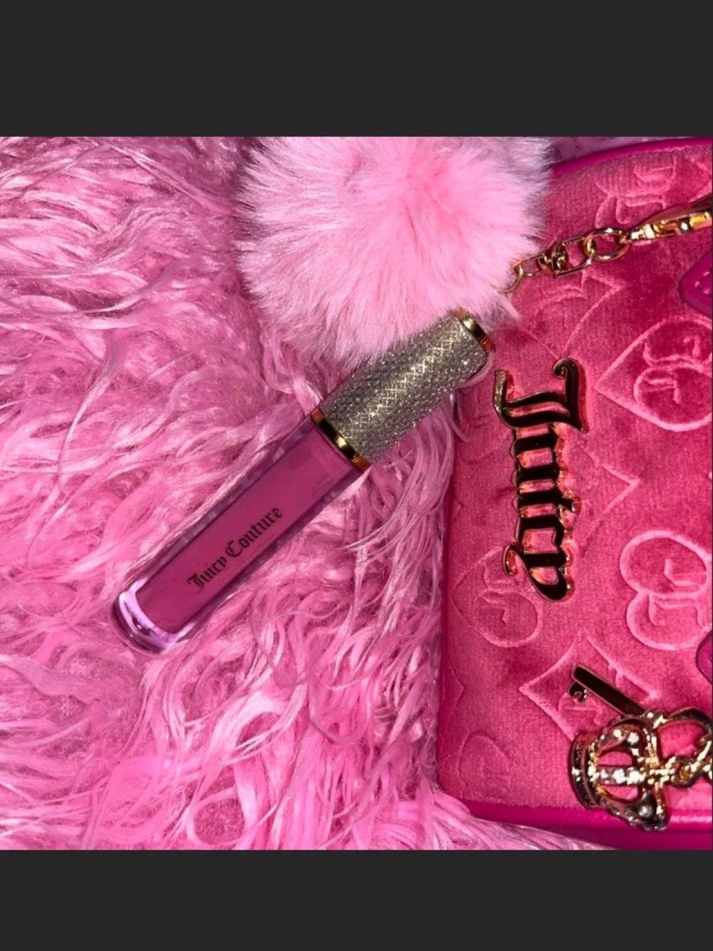 Juicy Couture Pink Lip Gloss Keychain